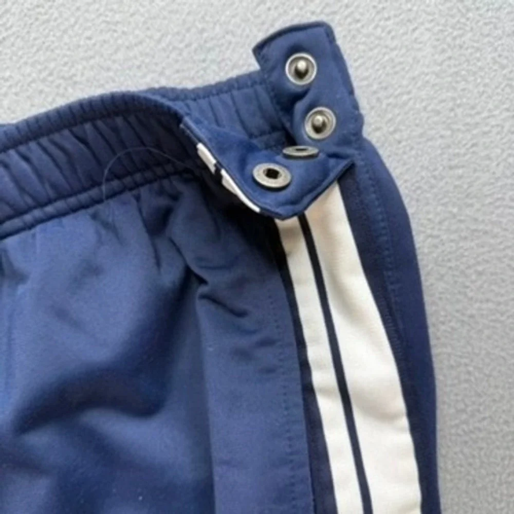 Nike‎ Track Pants Mens Large Y2K Navy Blue Tear Away Snap Buttons Athletic Retro